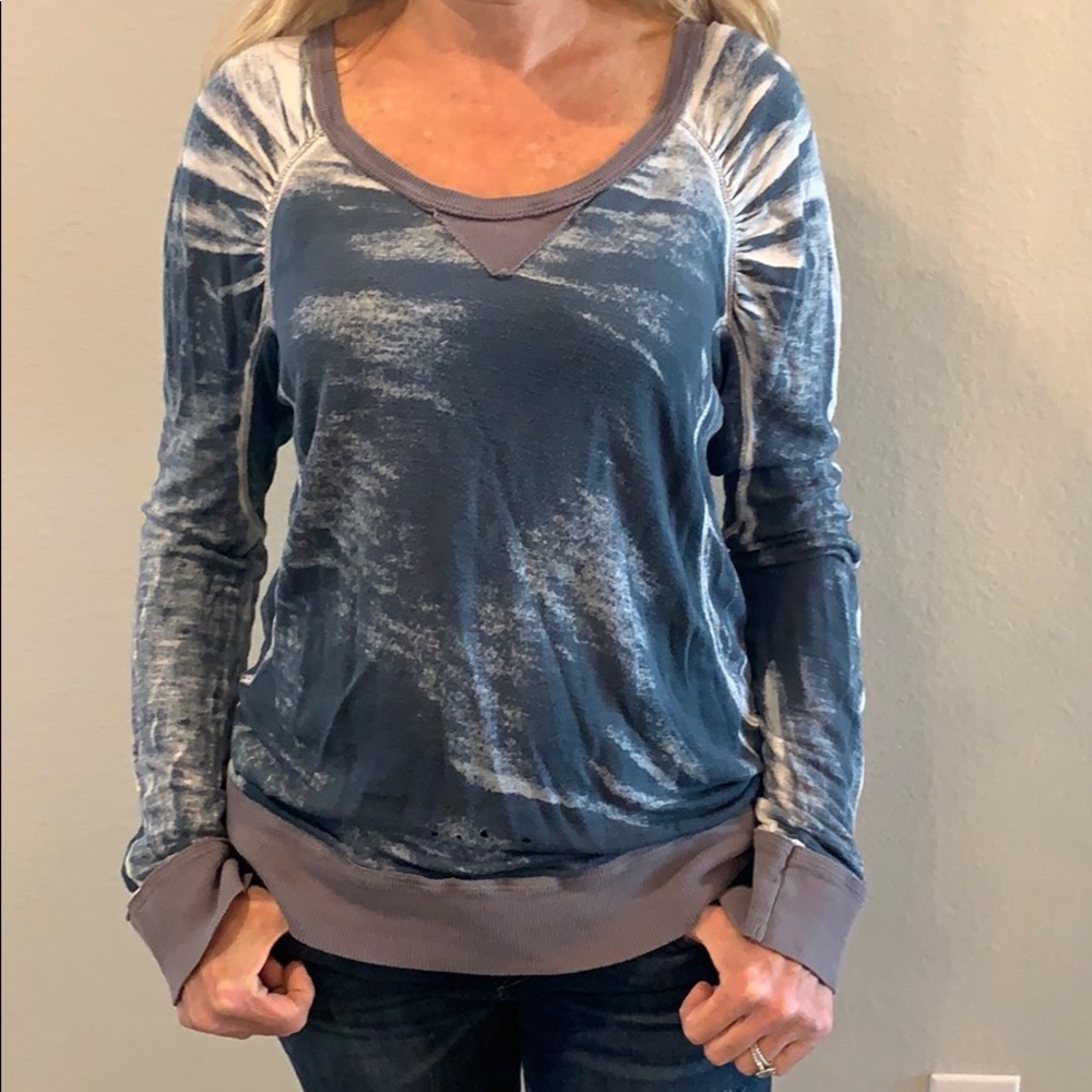 Tie dye dark  turquoise/grayish long sleeve